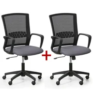 Fotele i krzesła biurowe - B2B Partner Krzesło biurowe Roy 1+1 Gratis, szary 415056 - miniaturka - grafika 1