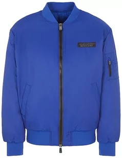Armani Exchange Męska kurtka Sustainable, Cross Gender, boczna kieszeń, logo Patch Shell Jacket, New Ultramarine, L - Kurtki męskie - miniaturka - grafika 1