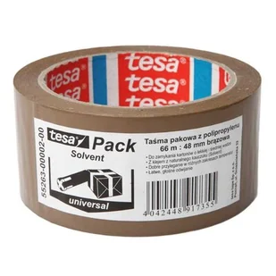 Tesa Taśma pakowa solvent 66m:48mm brązowa H5526302 - Taśmy izolacyjne i naprawcze - miniaturka - grafika 1