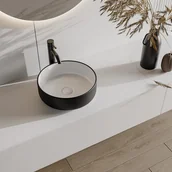 Umywalki - Umywalka łazienkowa KANELLE - dwukolorowa: czarna z białym wnętrzem - miniaturka - grafika 1