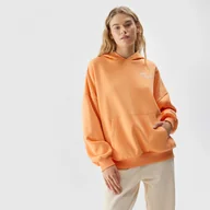 Bluzy sportowe damskie - Damska bluza dresowa nierozpinana z kapturem 4F 4FAW23TSWSF698 - pomarańczowa - miniaturka - grafika 1