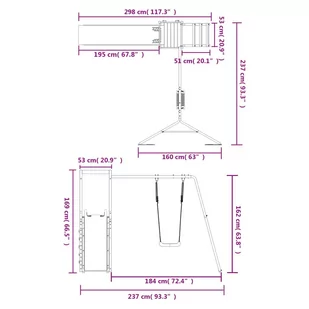 Domek ze zjeżdżalnią, huśtawką i ścianką wspinaczkową, daglezja Lumarko! - Place zabaw - miniaturka - grafika 13
