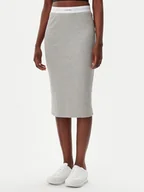 Spódnice - Calvin Klein Underwear Spódnica ołówkowa LV00QS7350 Szary Slim Fit - miniaturka - grafika 1