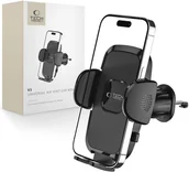 Uchwyty samochodowe do telefonów - Uchwyt samochodowy na telefon na kratkę nawiewu V3 - czarny Uchwyt samochodowy na telefon na kratkę nawiewu V3 - czarny - miniaturka - grafika 1