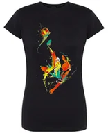 Koszulki i topy damskie - Modny T-Shirt Kolorowy nadruk Piłkarz R.XL - miniaturka - grafika 1