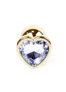 Biżuteria erotyczna - Plug-Jewellery Gold  Heart PLUG- Clear - miniaturka - grafika 1