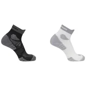 Skarpetki męskie - Skarpetki Salomon Aero Ankle 2-Pack Rozmiar skarpet: 42-44 / Kolor: czarny/biały - miniaturka - grafika 1