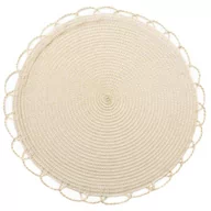 Obrusy i serwetki - Podkładka fi 38 Dekoracyjna Okrągła Tina Beżowy - miniaturka - grafika 1