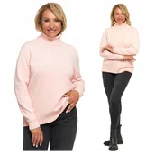 Swetry damskie - Sweter Golf Damski Ciepły Wiskozowy Elegancki Miły w Dotyku L MORAJ - miniaturka - grafika 1