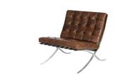 Fotele - D2.Design Fotel BA1 brązowy ciemny vintage 5902385706117 - miniaturka - grafika 1