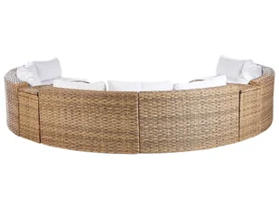 Zestaw ogrodowy z technorattanu 9-osobowy jasnobrązowy SEVERO Lumarko! - Meble ogrodowe Zestaw ogrodowy z technorattanu 9-osobowy jasnobrązowy SEVERO Lumarko! - Meble ogrodowe - miniaturka - grafika 6