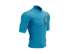 COMPRESSPORT Koszulka kompresyjna do biegania TRAIL POSTURAL SS TOP hawaiian ocean - Koszulki sportowe męskie - miniaturka - grafika 1