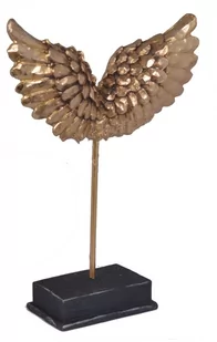 Skrzydła anioła złote figurka rzeźba na podstawie 23,5 cm - Figurki dekoracyjne - miniaturka - grafika 1