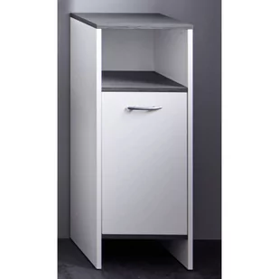 Trendteam caf8 0203 łazienka szafka stojąca biały z melaminy, dodatki Srebrny dym, szer. x wys. x głęb. 32 x 82 x 28 cm 1623-802-03 - Szafki łazienkowe - miniaturka - grafika 1