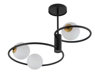 Aqua lampa wisząca 3-punktowa czarna/złota 33465 - Lampy sufitowe - miniaturka - grafika 1
