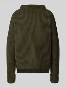 Sweter z dzianiny o kroju regular fit z mieszanki bawełny model ‘SELMA’ - Swetry damskie - miniaturka - grafika 1