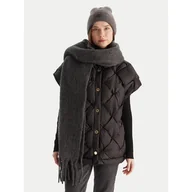 Apaszki i szaliki damskie - Szalik Calvin Klein Emblem Brushed LV04D8069G Szary - miniaturka - grafika 1