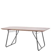 Stoły - Stół 180 x 90 x 76 Houston Halmar Orzech, Czarny - miniaturka - grafika 1