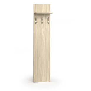 Garderoba z wieszakami PRIMO WOOD, 3 haczyki, półka, dąb naturalny - Meble do przedpokoju - miniaturka - grafika 1