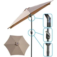 Parasole ogrodowe - SASKA GARDEN Parasol ogrodowy SASKA GARDEN 1031651 Beżowy - miniaturka - grafika 1