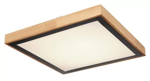 Globo Bruno 41764-24Q plafon lampa sufitowa 1x24W LED 3000-4500-6000K czarny/drewniany - Lampy sufitowe - miniaturka - grafika 1