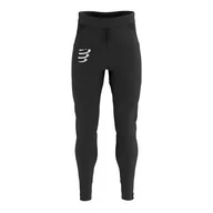 Spodnie sportowe męskie - COMPRESSPORT spodnie biegowe męskie HURRICANE WINDPROOF SEAMLESS PANTS black - miniaturka - grafika 1