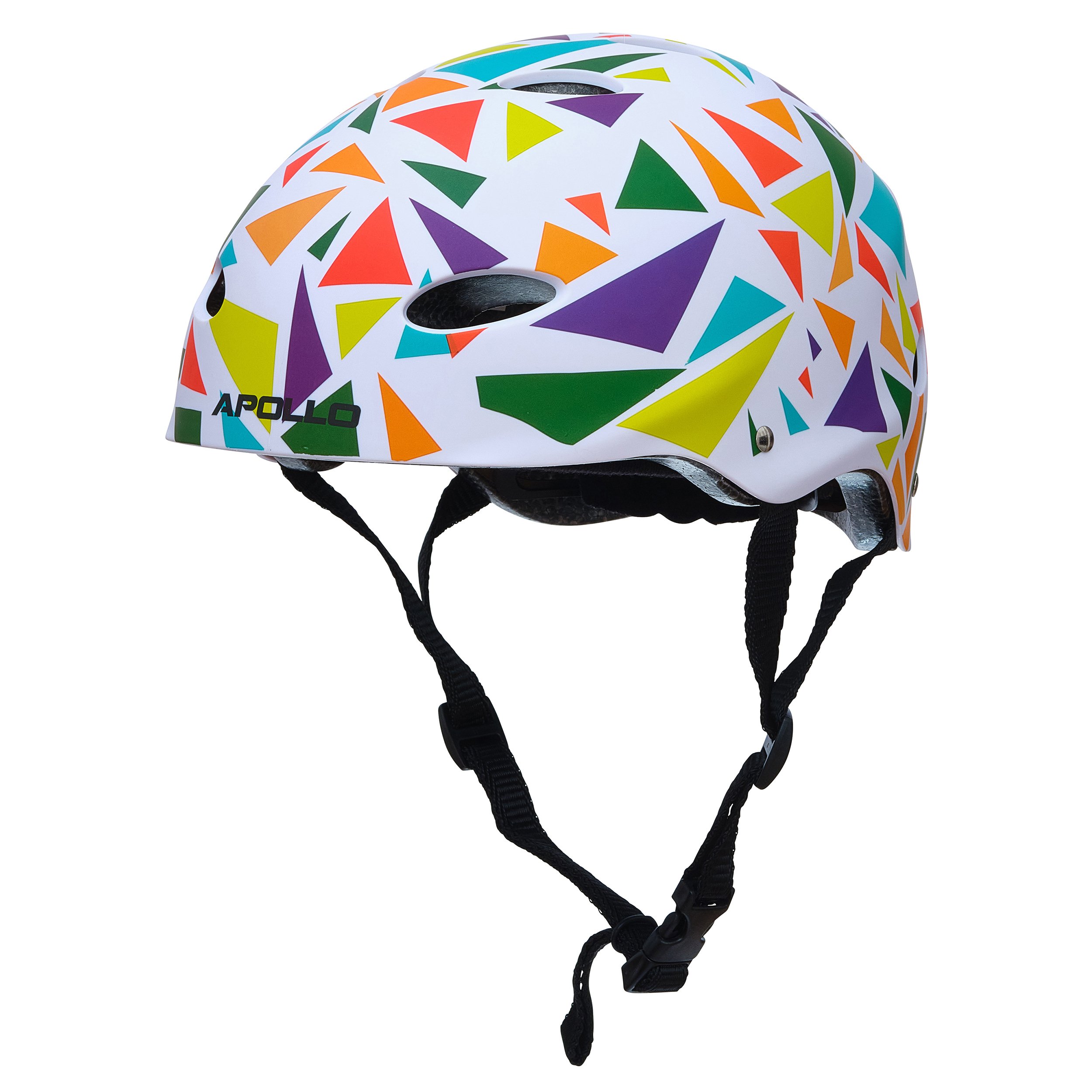 Kask Apollo dla mężczyzn, kobiet i dzieci kask rowerowy dla dzieci regulowany kask na deskorolkę, bmx dla dzieci rozmiar L/XL (55-62 cm) - Triangle