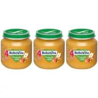 Desery dla dzieci - BoboVita Brzoskwinie i jabłka po 4 miesiącu Zestaw 3 x 125 g - miniaturka - grafika 1