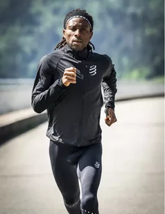 COMPRESSPORT Legginsy biegowe męskie WINTER RUN LEGGING black - Spodnie sportowe męskie - miniaturka - grafika 4