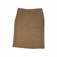 Spódnice - Ołówkowa beżowa spódnica damska J. CREW S - miniaturka - grafika 1