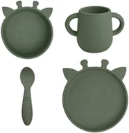 Miseczki i talerzyki dla dzieci - Nuuroo Lykke silikone servicesæt 4-pak - miniaturka - grafika 1