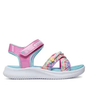 Buty dla dziewczynek - Sandały Skechers Jumpsters Sandal-Tie Dye Bffs 303045L/PKMT Różowy - miniaturka - grafika 1
