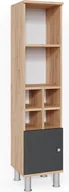 Szafki łazienkowe - Vicco Szafka łazienkowa Fynn, 30 x 130.6 cm małe drzwi, Antracyt/Złoty dąb energetyczny - miniaturka - grafika 1
