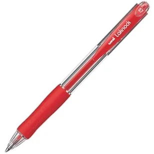 Długopis UNI SN-100 czerwony UNSN100/DCE - Długopisy - miniaturka - grafika 1