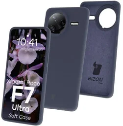 Bizon Silikonowe etui Soft Case do Xiaomi POCO F7 Ultra, ciemnoniebieskie - Etui i futerały do telefonów - miniaturka - grafika 1