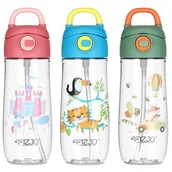 Shakery i bidony sportowe - Butelka na wodę dla dzieci z tritanu 4FIZJO 550 ml - miniaturka - grafika 1