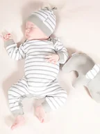 Pajacyki dla niemowląt - Chłopięcy pajac bawełniany w paski Nicol,r.86 - miniaturka - grafika 1