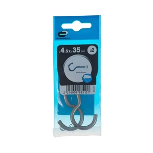 Standers Hak otwarty 4.5 x 35 mm 2 szt. - Haki, szakle i karabinki - miniaturka - grafika 1