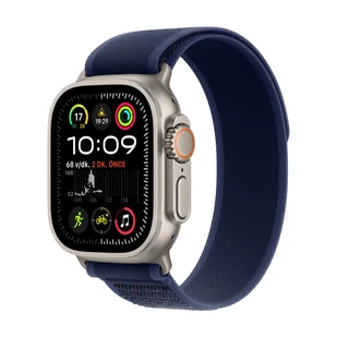 Apple Watch Ultra 2 GPS + Cellular 49mm Tytan naturalny opaska Trail M/L Niebieska - Smartwatch - miniaturka - grafika 3