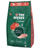 Sucha karma dla psów - Pan Mięsko z ZIOŁAMI Karma sucha dla psa Wołowina z Królikiem średnie chrupki M - 3kg - miniaturka - grafika 1