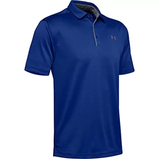 Bielizna sportowa męska - Under Armour koszulka męska Tech Polo koszulka z krótkim rękawem, czarna, S, pomarańczowa, xl 1290140 - grafika 1