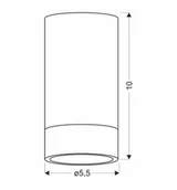 Lampy sufitowe - Biało-drewniana lampa, spot z trzonkiem GU10 2228358 z serii CONTI - miniaturka - grafika 1