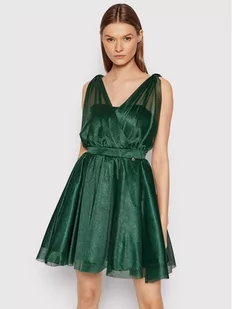 Rinascimento Sukienka koktajlowa CFC0106717003 Zielony Regular Fit - Sukienki - miniaturka - grafika 1