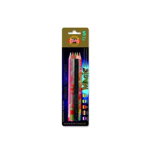 Koh-I-Noor kredki grube, wielokolorowe, Magic, 5 sztuk - Kredki, ołówki, pastele i pisaki - miniaturka - grafika 2
