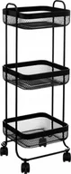 Półki łazienkowe - 5five Wózek łazienkowy na kółkach Mayaj, wąski, metalowy - miniaturka - grafika 1