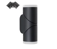 Lampy ogrodowe - Prezent 28210A - LED zewnętrzny naścienne bod. oświet. AKARA 2xLED/5W/230V IP65 czarny - miniaturka - grafika 1