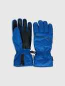 Rękawice narciarskie - 4F Rękawiczki narciarskie Thinsulate z membraną NeoDry męskie - granatowe XL - miniaturka - grafika 1