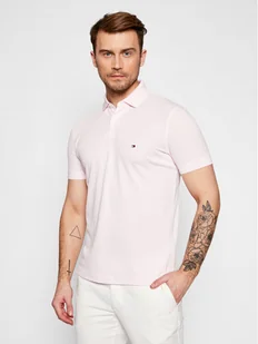 Tommy Hilfiger Polo 1985 MW0MW17770 Różowy Regular Fit - Koszulki męskie - miniaturka - grafika 1