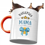 Kubki - Kubek Pomarańczowy Dla Mamy Matki na Dzień Mamy z Nadrukiem ze Zdjęciem+ Opakowanie na prezent (wzór 01) - miniaturka - grafika 1