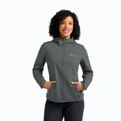 Sport OUTLET - Kurtka softshell damska Jack Wolfskin Windhain Hoody slate green WYSYŁKA W 24H 30 DNI NA ZWROT - miniaturka - grafika 1